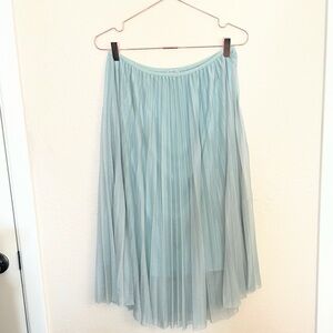 Charlotte Russe Light Blue Pleated Midi Skirt Balletcore Soft Girl